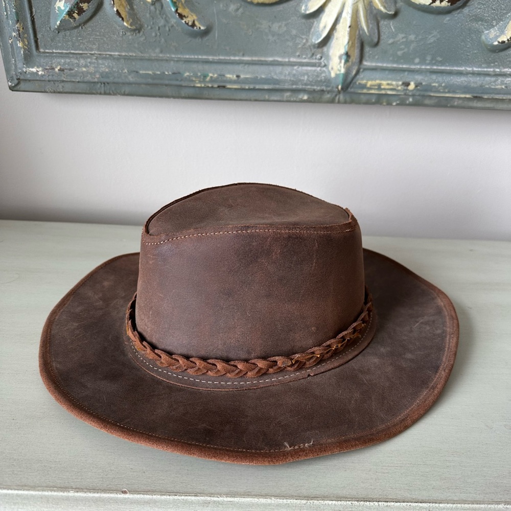 Dollywood leather hat brown XL